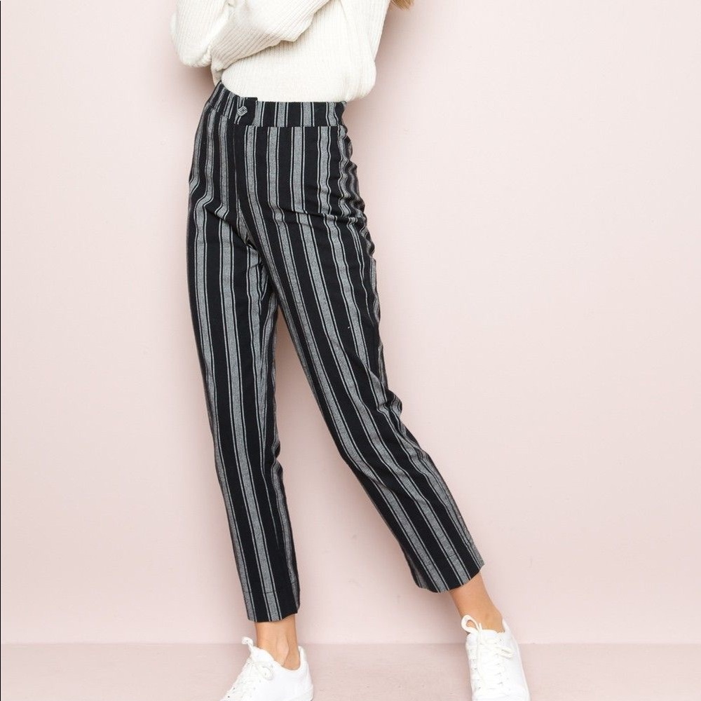 Brandy Meville Navy Striped Tildan Pants